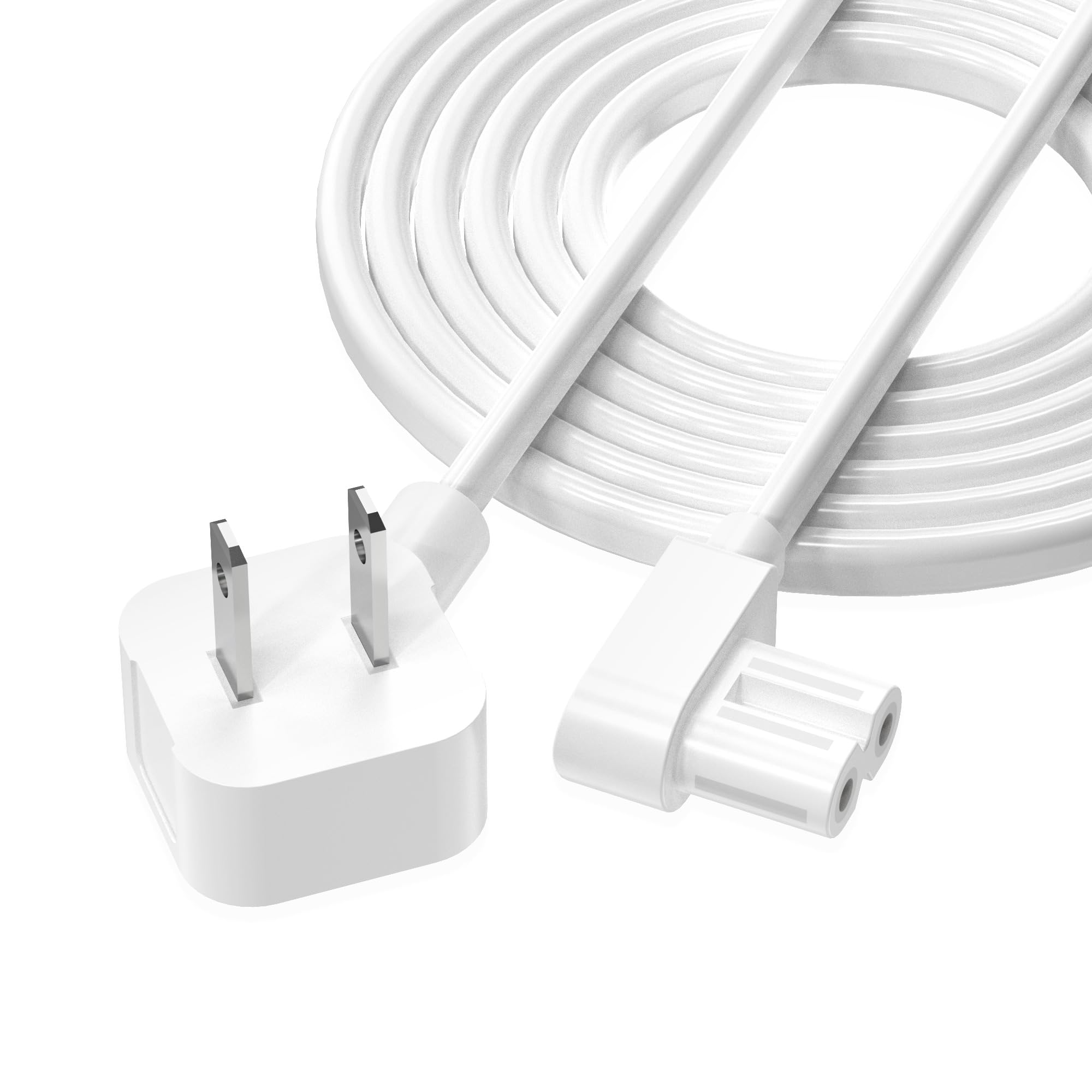 Amazon.com: AGVEE 6.6ft AC Power Cord, 90 Degree Flat Plug 2-Prong